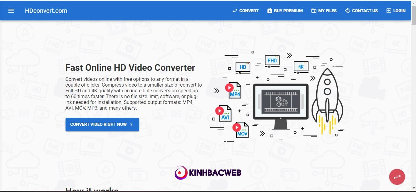 HDconvert.com - Tăng chất lượng video lên HD online