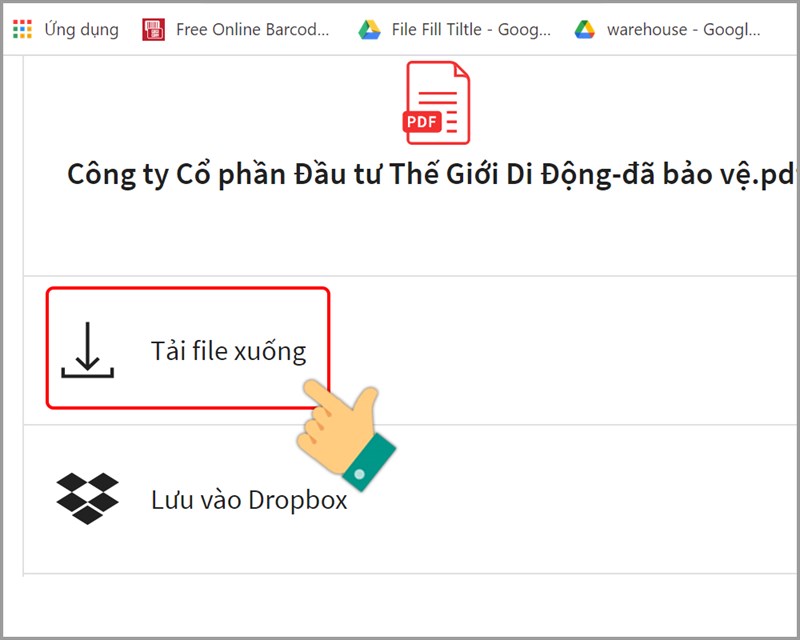 Chọn tải file PDF về máy