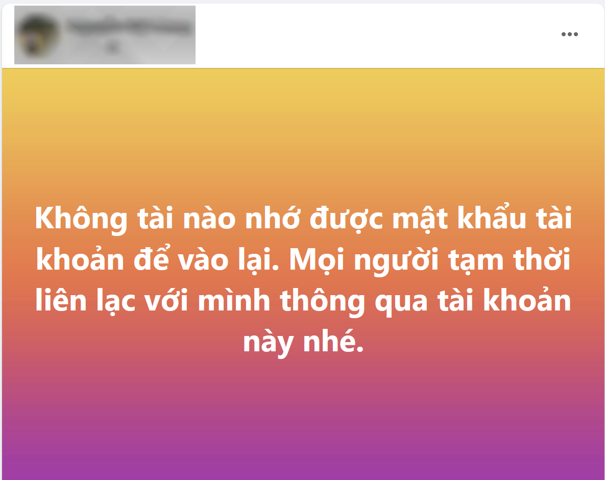 Nhiều người dùng phải sử dụng tài khoản Facebook phụ vì không thể truy cập vào tài khoản chính (Ảnh chụp màn hình).