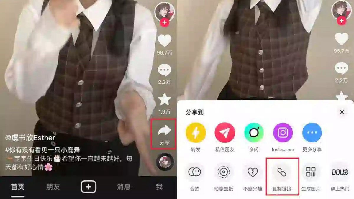 Mẹo tải video Douyin (TikTok Trung Quốc) không có logo bước 2