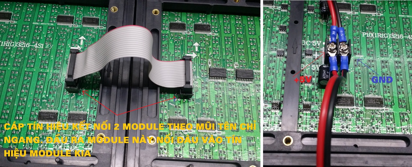 cách đấu nối module led quảng cáo