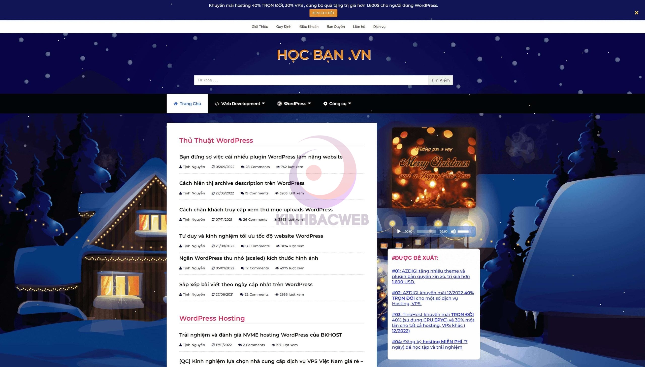 Thay Doi Anh Nen Ve Chu De Noel Cho Website WordPress 2